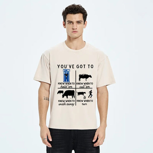 You've Got To Know When To Hold 'Em Funny Western Graphic – Tee, Crewneck & Hoodie