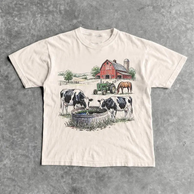 Vintage Country Farm Barn Life – Tee, Crewneck & Hoodie