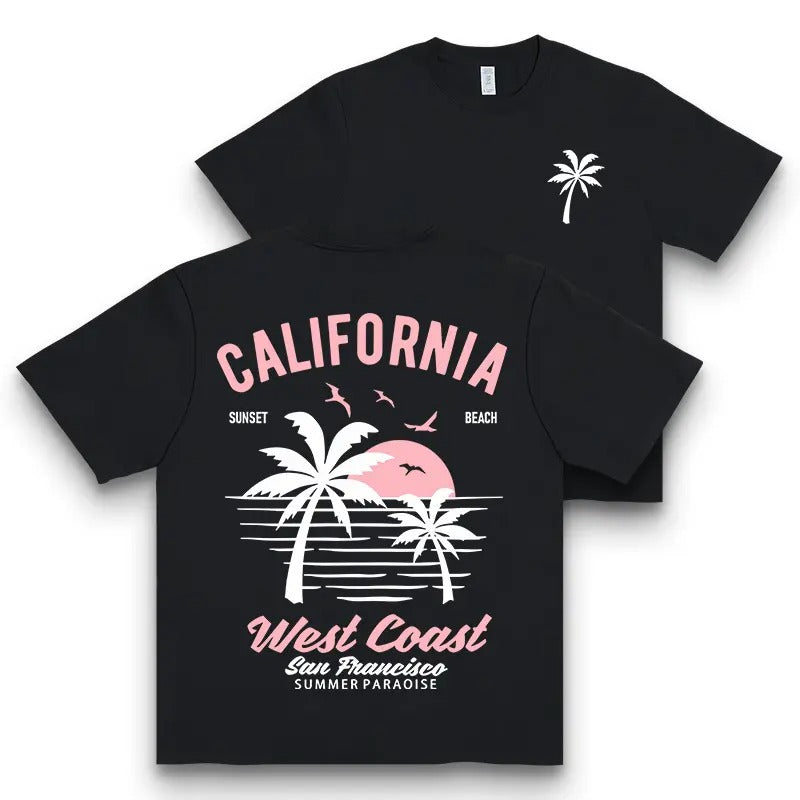 California Retro Palm Tree – Tee, Crewneck & Hoodie