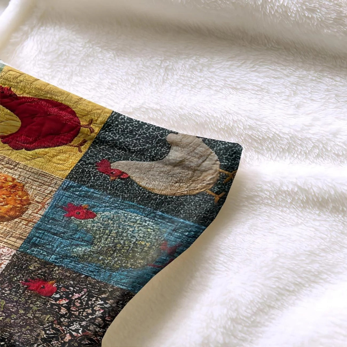 Cute Chicken Pattern Flannel Blanket
