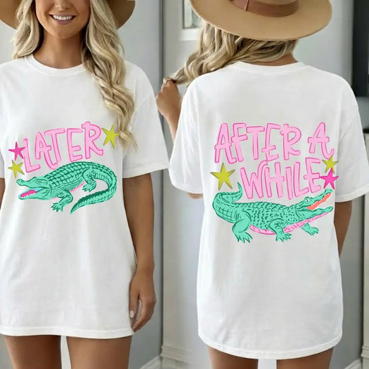 After While Crocodile Funny Alligator Graphic – Tee, Crewneck & Hoodie