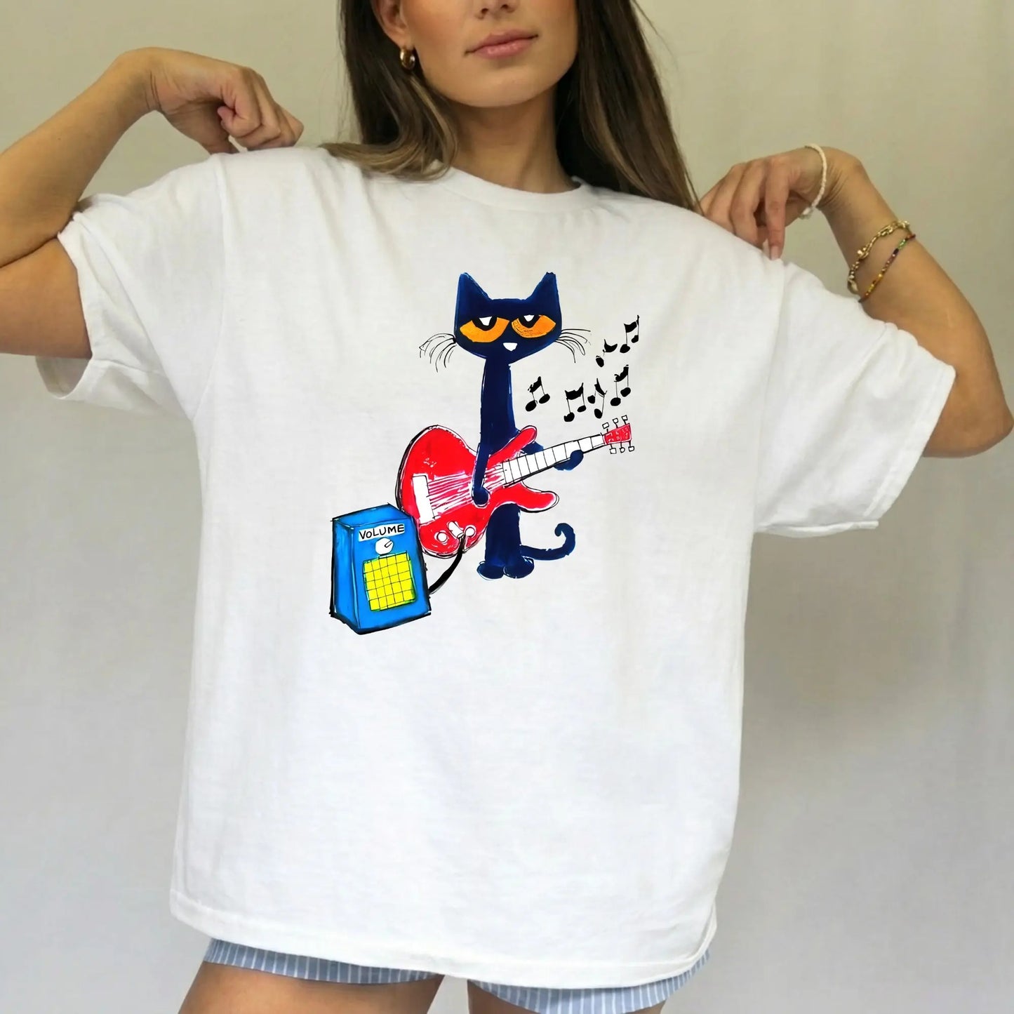 Cat Playing Guitar – Tee, Crewneck & Hoodie